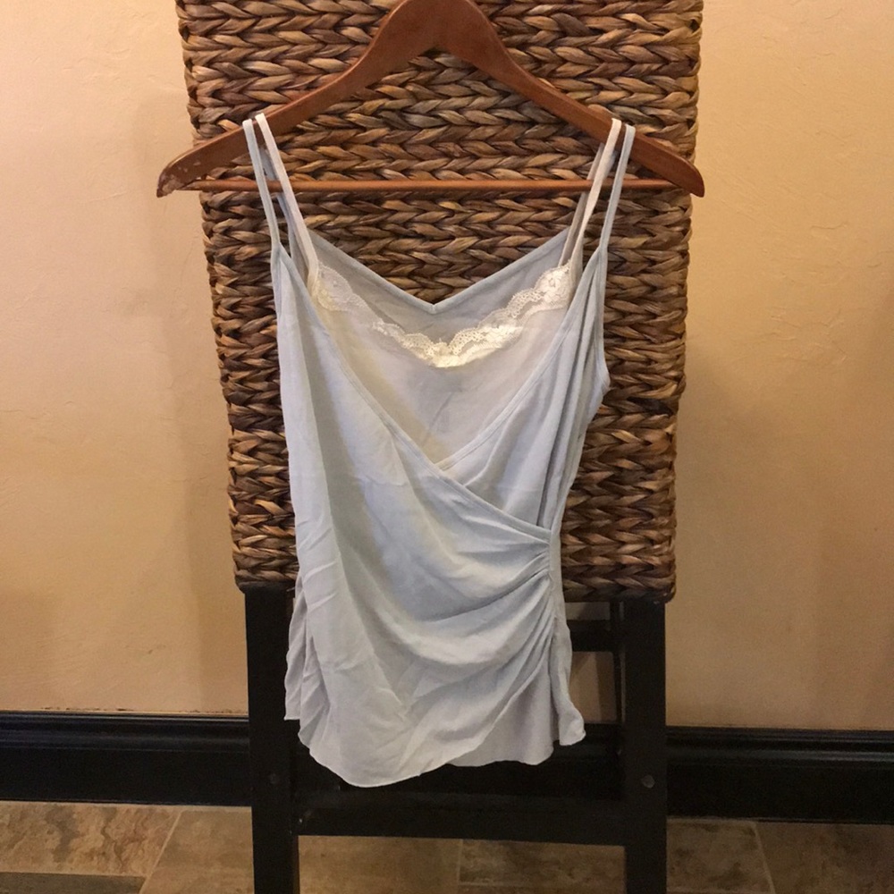 Cream and blue cami